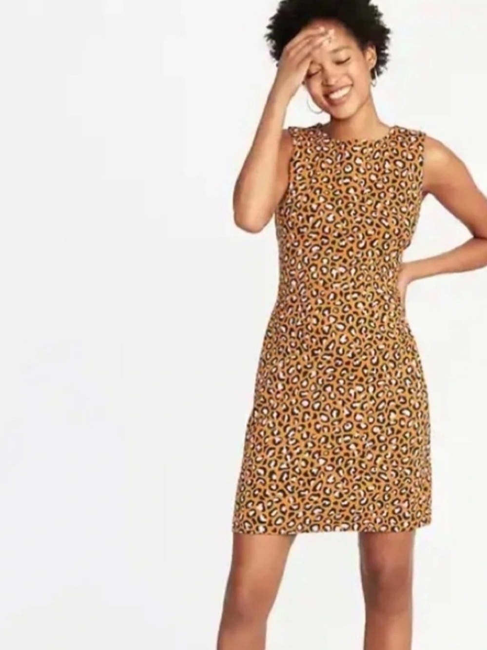 OLD NAVY Cheetah Leopard Animal Print Sleeveless Dress, Size L